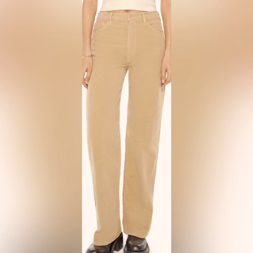Mother The Dodger Sneak High Rise Corduroy‎ Jeans Taos Taupe Size 27 NWT